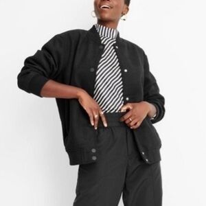 Kahlana Barfield Brown Future Collective Letterman Black Button-Up Jacket